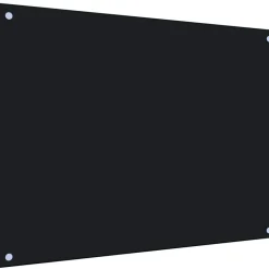 Keittiön roiskesuoja musta 80x60 cm karkaistu lasi*FinePRICE Clearance