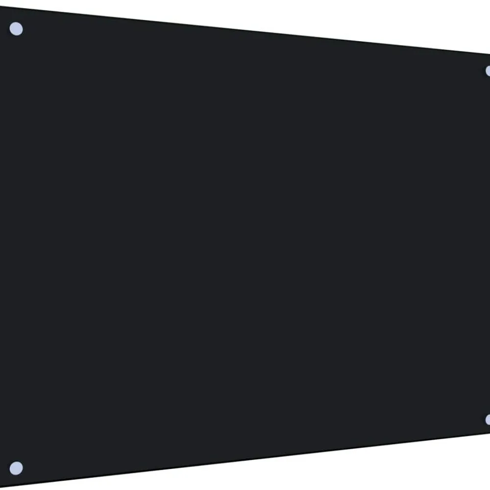 Keittiön roiskesuoja musta 80x60 cm karkaistu lasi*FinePRICE Clearance