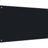 Keittiön roiskesuoja musta 100x60 cm karkaistu lasi Keittiötasot Ja Välitilat