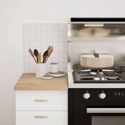 keittiön työtaso massiivipuuta tammi suorakaiteen muotoinen (08995)*FinePRICE Online