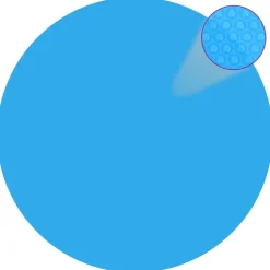 Kelluva pyöreä pe uima-altaan suoja 455 cm sininen*FinePRICE