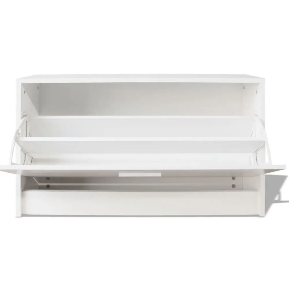 Kenkien varastokaappi valkoinen 80x24x45 cm*FinePRICE Outlet