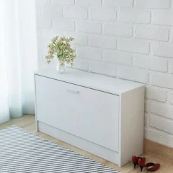Kenkien varastokaappi valkoinen 80x24x45 cm*FinePRICE Outlet