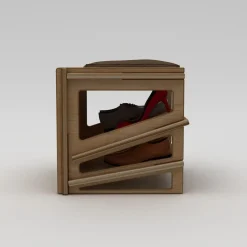 Kenkäteline Jolly, 44x44x42cm, ruskea*Linento Furniture New