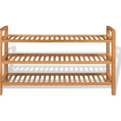 Kenkäteline 3:lla hyllyllä 100x27x59,5 cm täystammi*FinePRICE Clearance