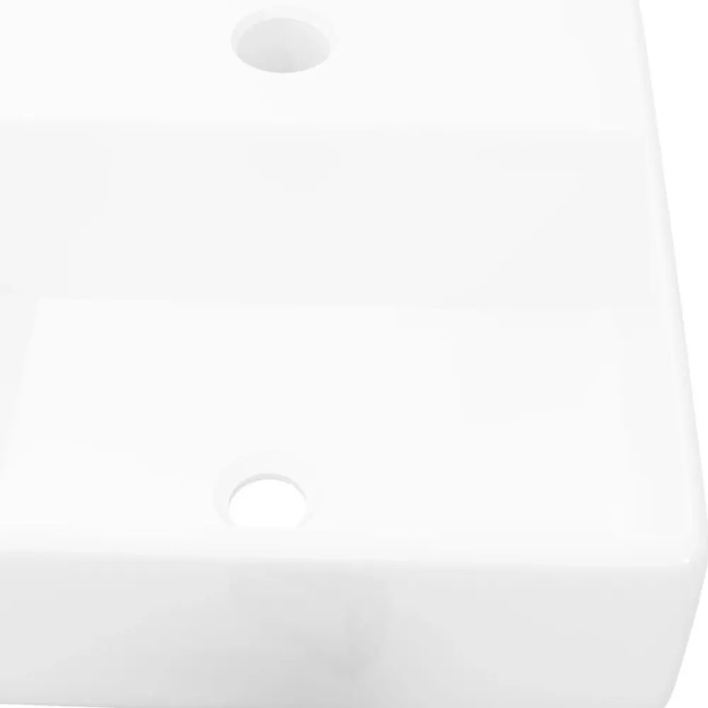 Keraaminen pesuallas hanareiällä neliö Valkoinen*FinePRICE Clearance