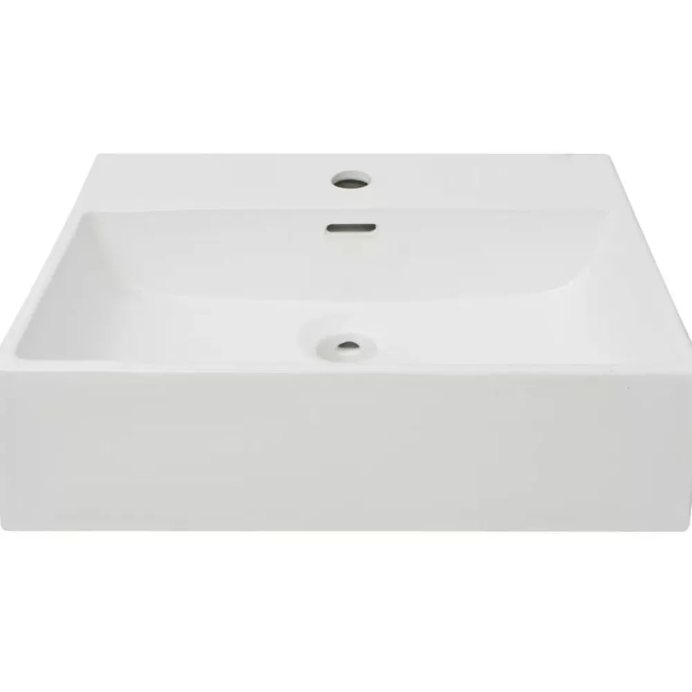 Keraaminen pesuallas hanareiällä 51,5x38,5x15 cm Valkoinen*FinePRICE Discount
