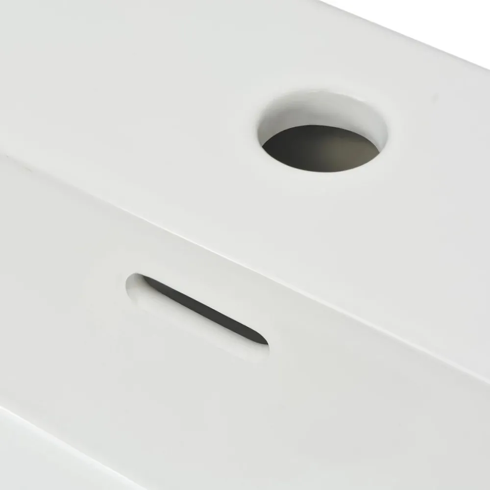 Keraaminen pesuallas hanareiällä 51,5x38,5x15 cm Valkoinen*FinePRICE Discount