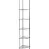 6-kerroksinen hylly läpinäkyvä 30x30x160 cm karkaistu lasi*FinePRICE New