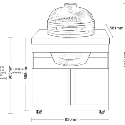 Kesäkeittiön Kamado-moduuli Stainless Collection*Myoutdoorkitchen Best
