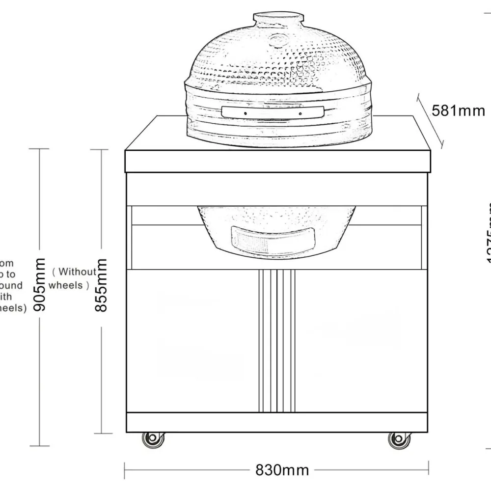 Kesäkeittiön Kamado-moduuli Stainless Collection*Myoutdoorkitchen Best