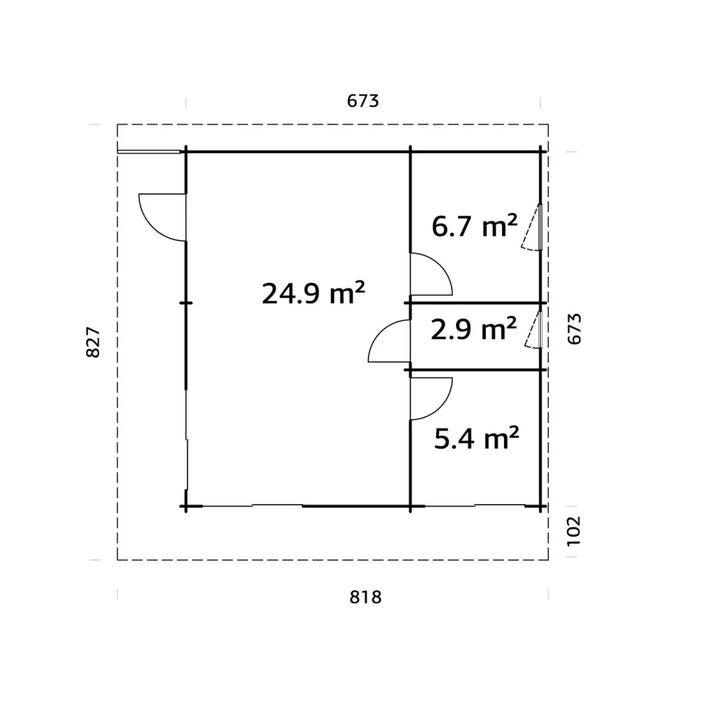 Best Kesämökki Cecilia 39,9 m2, puuvalmis Kesämökit