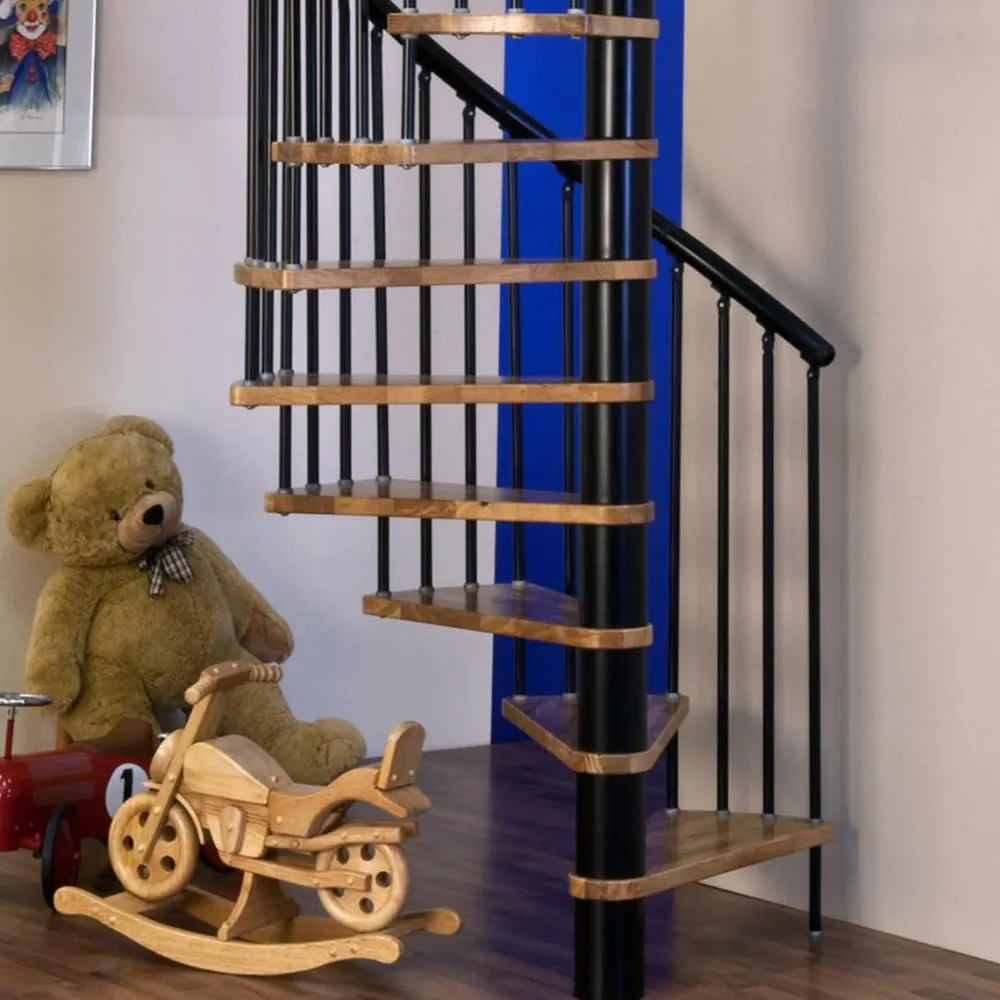 Kierreportaat Euro Design Ø1200-1600 mm musta/pyökki*Byggera Online