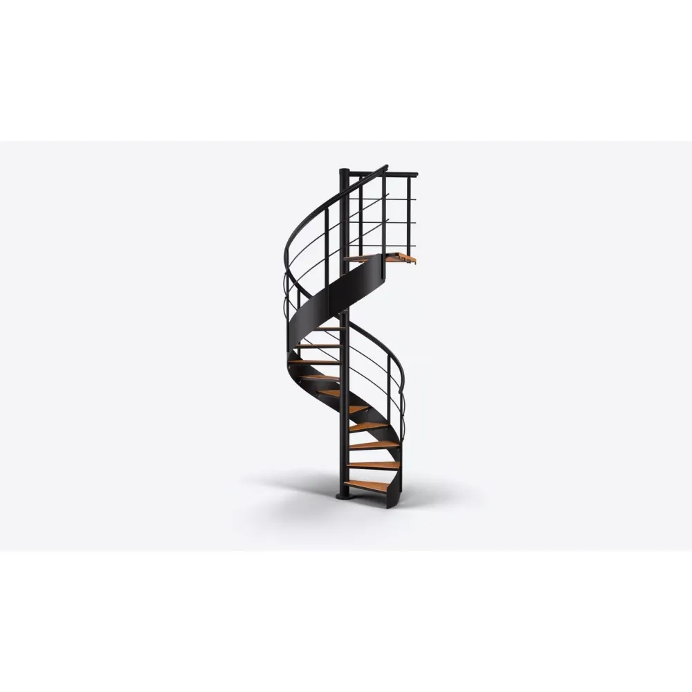 Kierreportaat Cambridge, Ø1400mm, pyökki, musta teräs*Dolle Discount