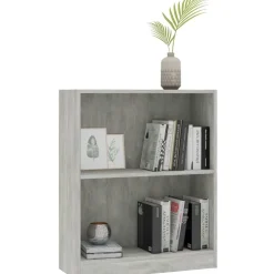 Sale Kirjahylly betoninharmaa 60x24x74,5 cm lastulevy Kirjahyllyt