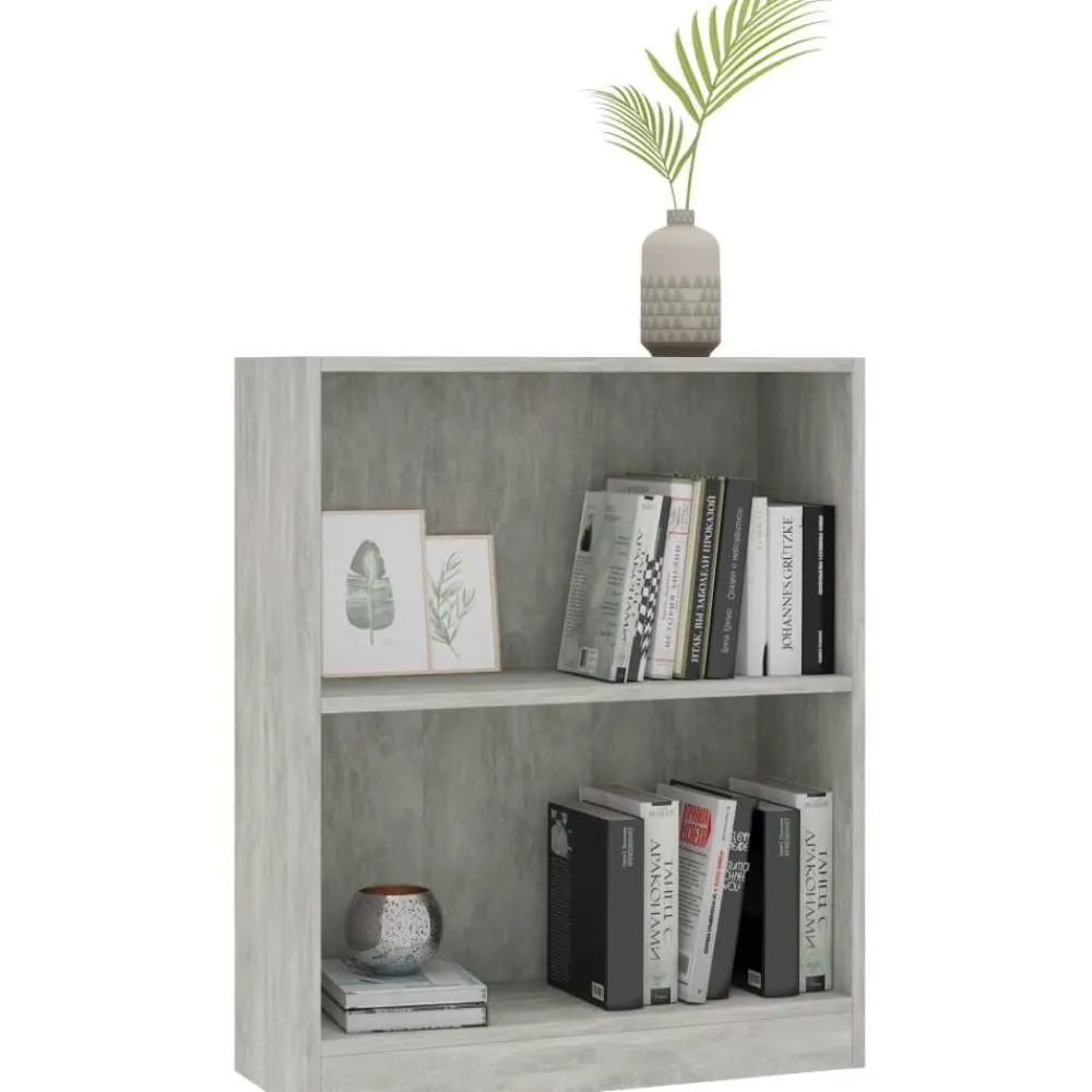 Sale Kirjahylly betoninharmaa 60x24x74,5 cm lastulevy Kirjahyllyt