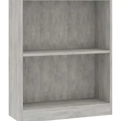 Sale Kirjahylly betoninharmaa 60x24x74,5 cm lastulevy Kirjahyllyt