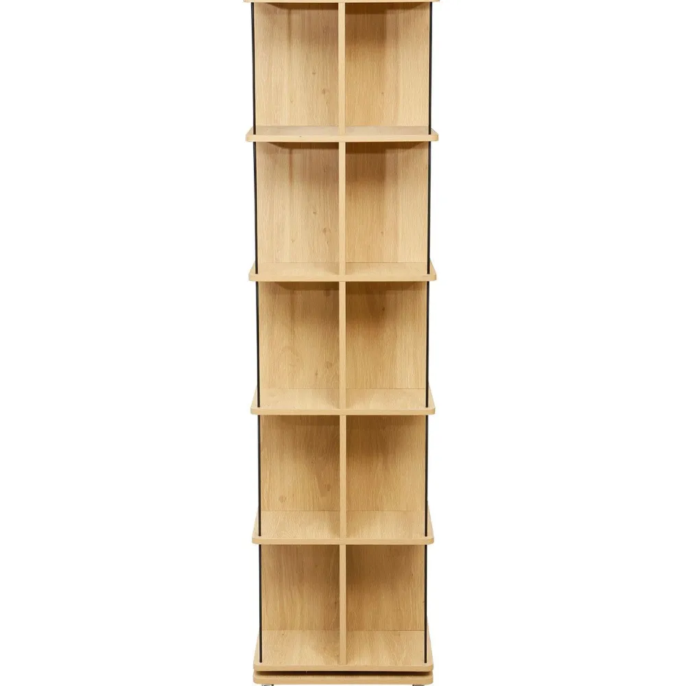 Kirjahylly FERDIE kääntyvä 45x45xK176 cm, saarni/musta*Home4you Outlet
