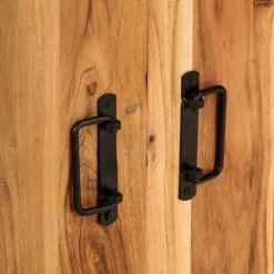 Kirjahylly 4 tasoa 80x30x180 cm täysi akaasiapuu*FinePRICE