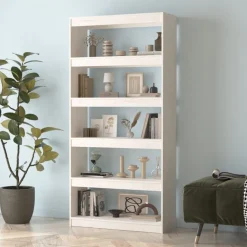 Kirjahylly/tilanjakaja 80x30x71,5-199,5cm, mänty, erikokoja ja värejä*FinePRICE Hot