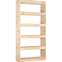Kirjahylly/tilanjakaja 80x30x71,5-199,5cm, mänty, erikokoja ja värejä*FinePRICE Hot