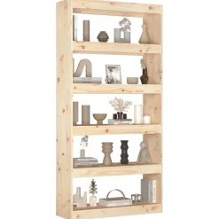 Kirjahylly/tilanjakaja 80x30x71,5-199,5cm, mänty, erikokoja ja värejä*FinePRICE Hot