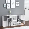Kirjahylly valkoinen 67x24x161 cm lastulevy*FinePRICE Sale