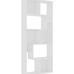 Kirjahylly valkoinen 67x24x161 cm lastulevy*FinePRICE Sale