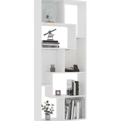 Kirjahylly valkoinen 67x24x161 cm lastulevy*FinePRICE Sale