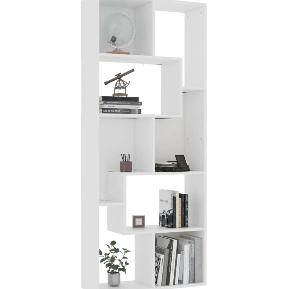 Kirjahylly valkoinen 67x24x161 cm lastulevy*FinePRICE Sale
