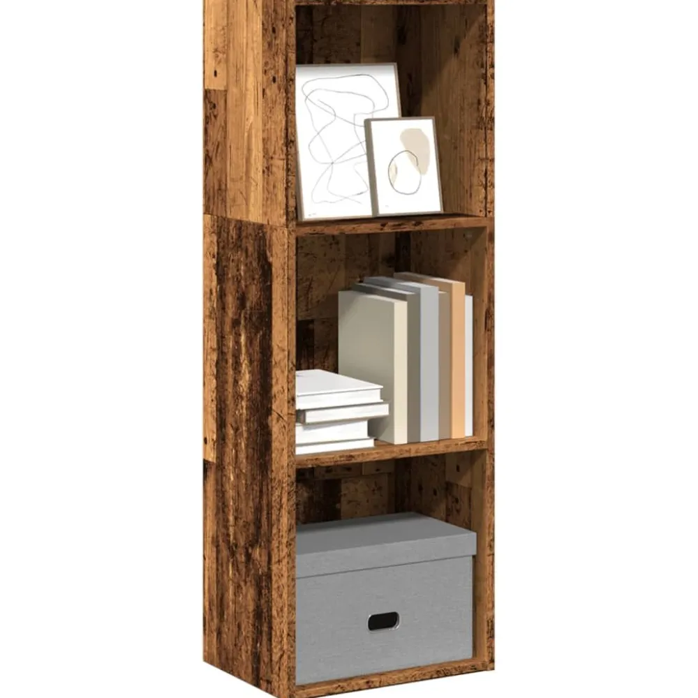 Kirjahylly vanha puu 40x30x114 cm tekninen puu (57874)*FinePRICE Outlet