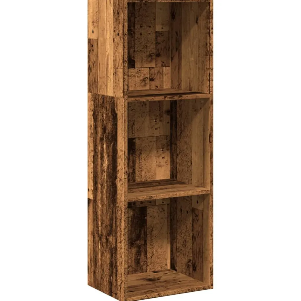 Kirjahylly vanha puu 40x30x114 cm tekninen puu (57874)*FinePRICE Outlet