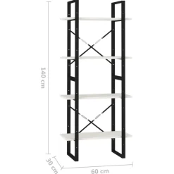 Kirjahylly 60x30x70-140cm, eri kokoja/materiaaleja ja värejä*FinePRICE Outlet