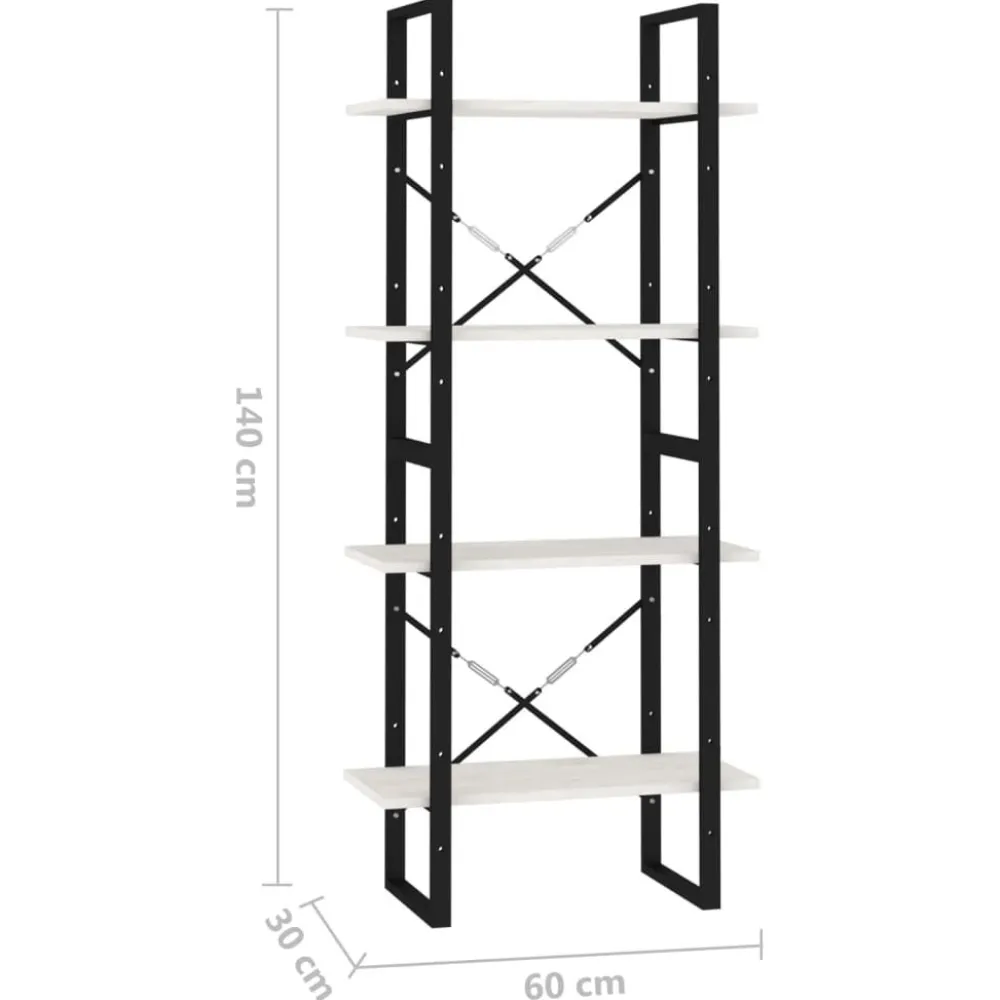 Kirjahylly 60x30x70-140cm, eri kokoja/materiaaleja ja värejä*FinePRICE Outlet