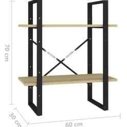 Kirjahylly 60x30x70-140cm, eri kokoja/materiaaleja ja värejä*FinePRICE Outlet