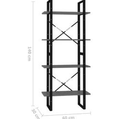 Kirjahylly 60x30x70-140cm, eri kokoja/materiaaleja ja värejä*FinePRICE Outlet