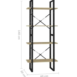 Kirjahylly 60x30x70-140cm, eri kokoja/materiaaleja ja värejä*FinePRICE Outlet