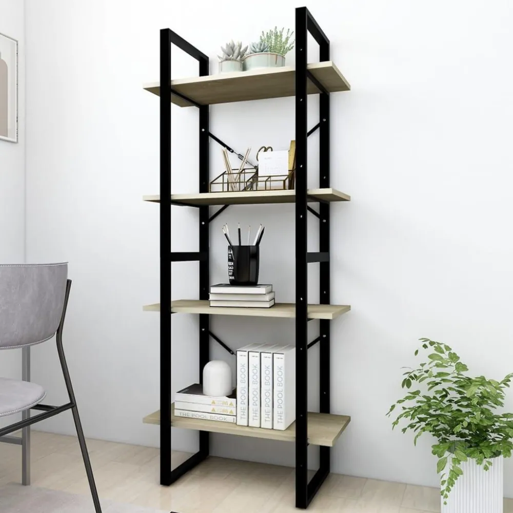 Kirjahylly 60x30x70-140cm, eri kokoja/materiaaleja ja värejä*FinePRICE Outlet