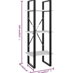 New Kirjahylly 40x30x105-210cm, eri materiaaleja/kokoja ja värejä Kirjahyllyt