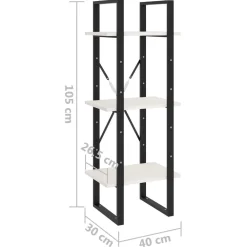 New Kirjahylly 40x30x105-210cm, eri materiaaleja/kokoja ja värejä Kirjahyllyt