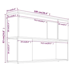 Kirjahylly 100x24x63cm, eri värejä*FinePRICE Online