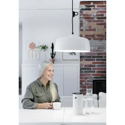 Outlet Kirkasvalolamppu/riippuvalaisin Candeo Ø 388x180 mm valkoinen Kirkasvalolamput|Design-Kattovalaisimet