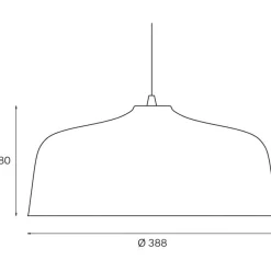 Outlet Kirkasvalolamppu/riippuvalaisin Candeo Ø 388x180 mm valkoinen Kirkasvalolamput|Design-Kattovalaisimet