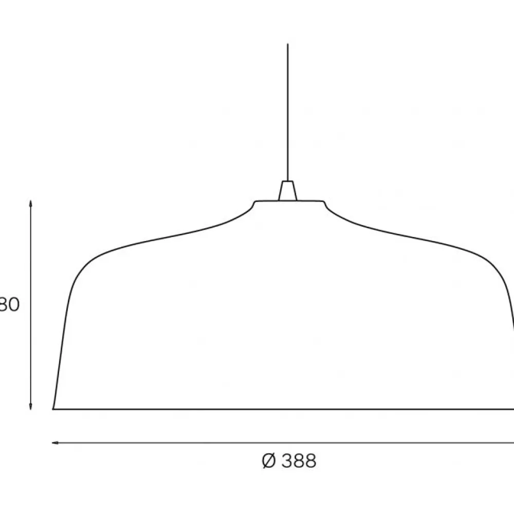 Outlet Kirkasvalolamppu/riippuvalaisin Candeo Ø 388x180 mm valkoinen Kirkasvalolamput|Design-Kattovalaisimet