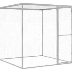 Kissahäkki 1,5x1,5x1,5 m galvanoitu teräs*FinePRICE Outlet