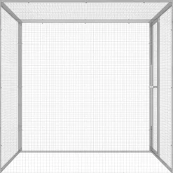 Kissahäkki 1,5x1,5x1,5 m galvanoitu teräs*FinePRICE Outlet