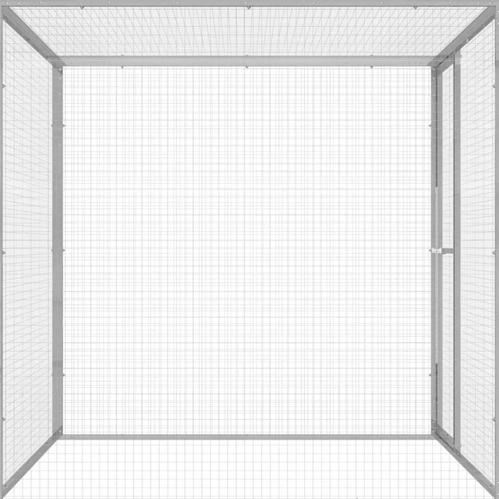 Kissahäkki 1,5x1,5x1,5 m galvanoitu teräs*FinePRICE Outlet