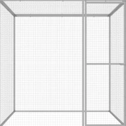 Kissahäkki 1,5x1,5x1,5 m galvanoitu teräs*FinePRICE Outlet