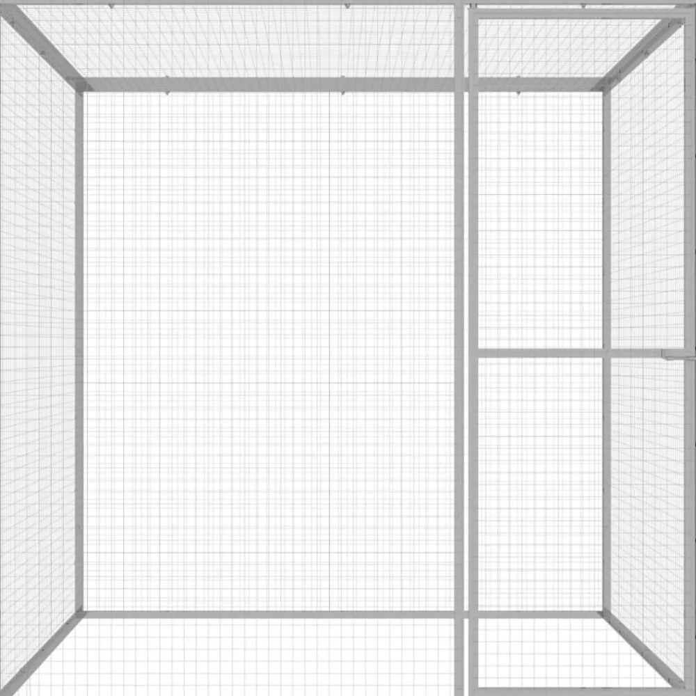 Kissahäkki 1,5x1,5x1,5 m galvanoitu teräs*FinePRICE Outlet