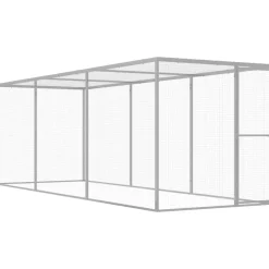 Kissahäkki 4,5x1,5x1,5 m galvanoitu teräs*FinePRICE Online